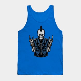 Punk Rock Skull Character Tank Top